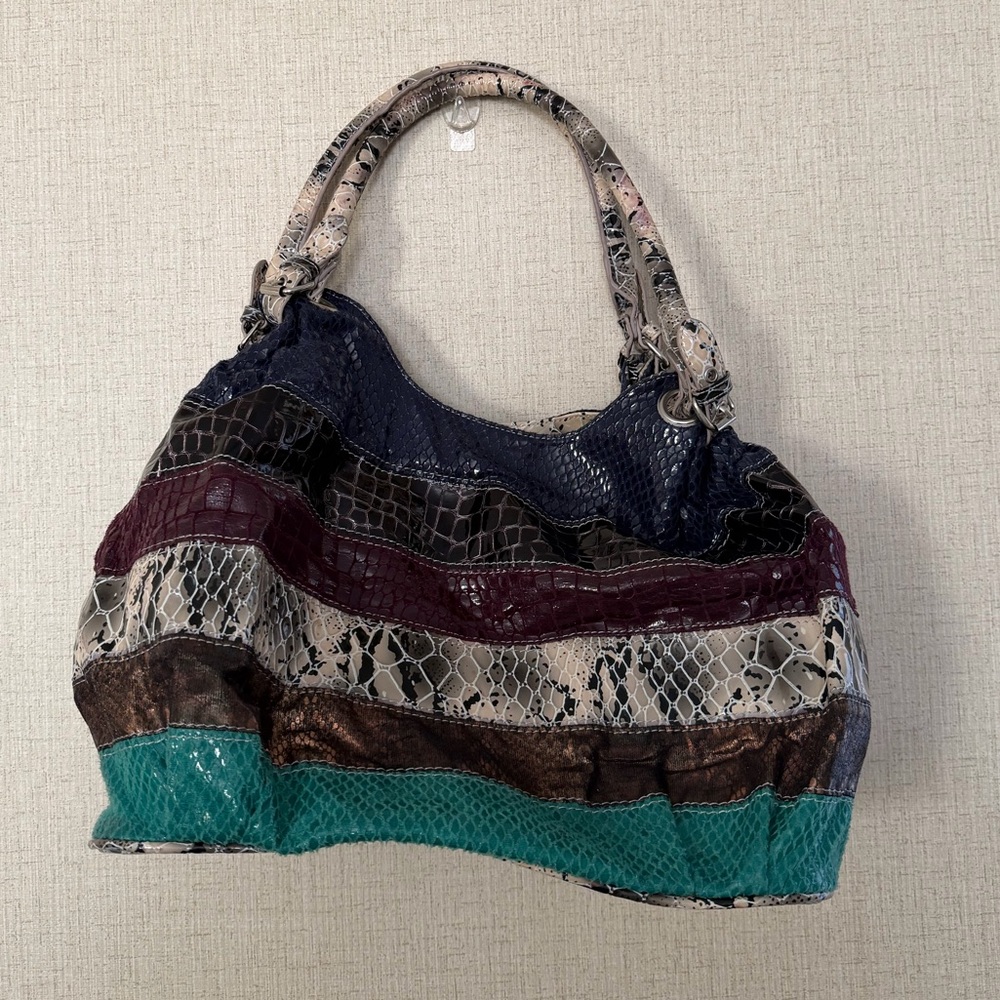 Multicolor Snakeskin Pattern Women's Bag